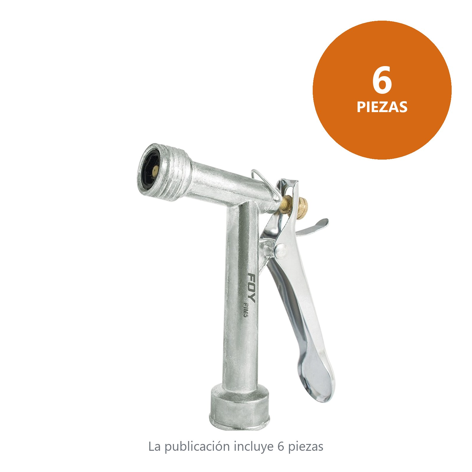 Pistola para riego metálica 3/4" GHT, 5" Foy - Imagen 2
