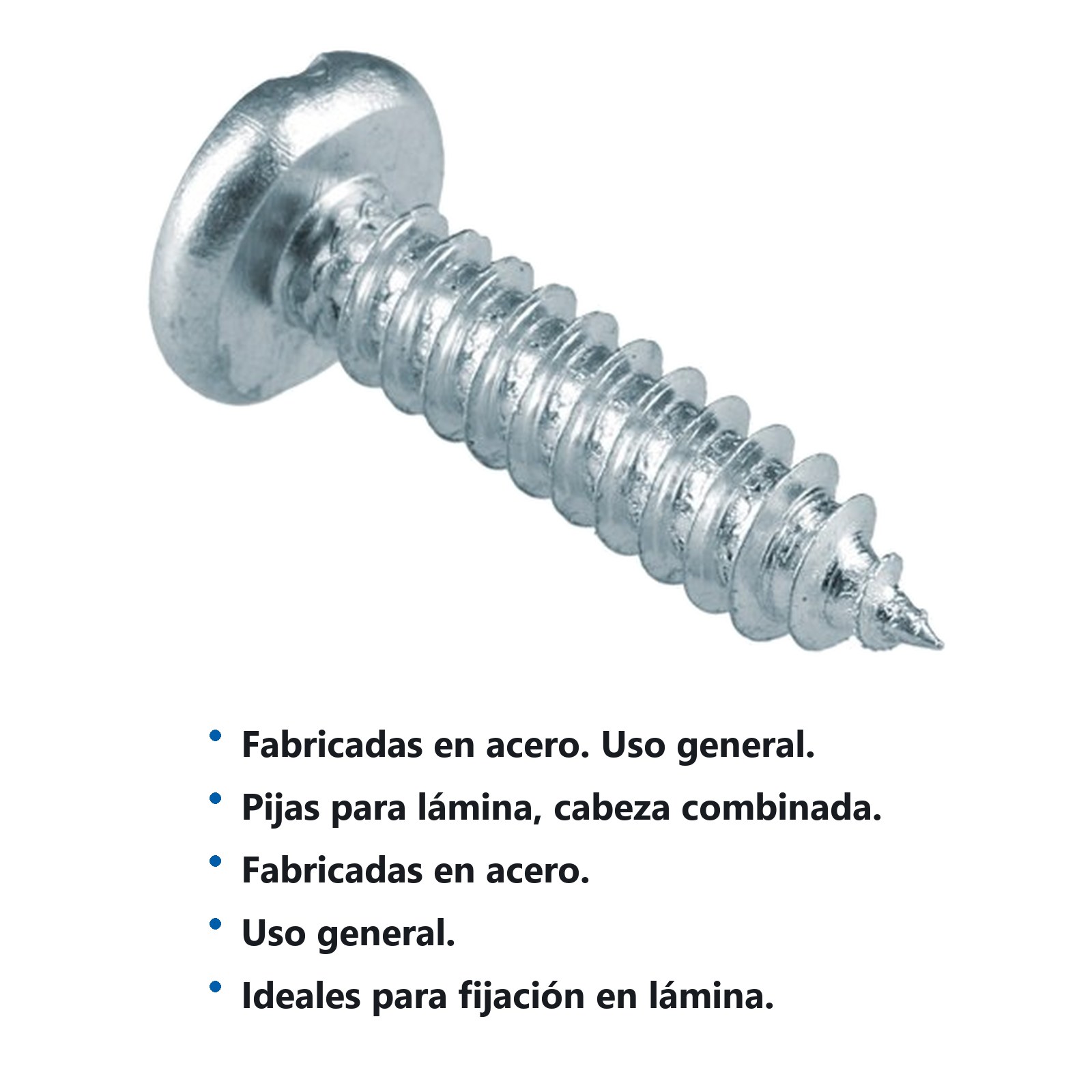 Pija cabeza combinada para lámina 1-1/2" x #10, 150 piezas Surtek - Imagen 2