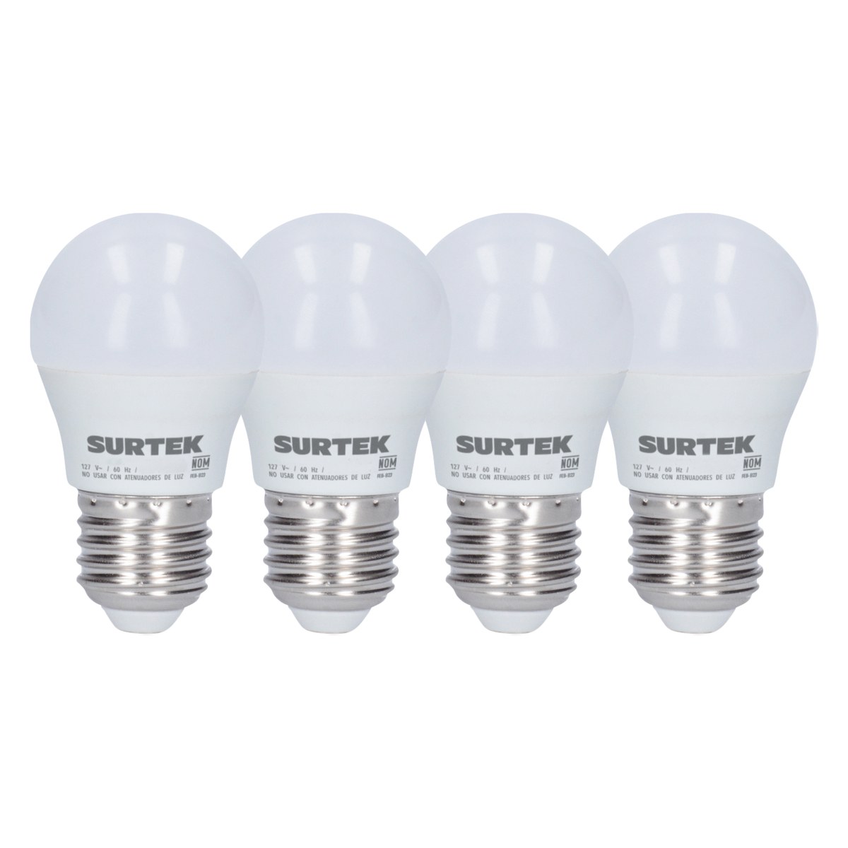 Paquete de 4 lámparas de LED tipo bulbo A19, 9 W luz de día Surtek