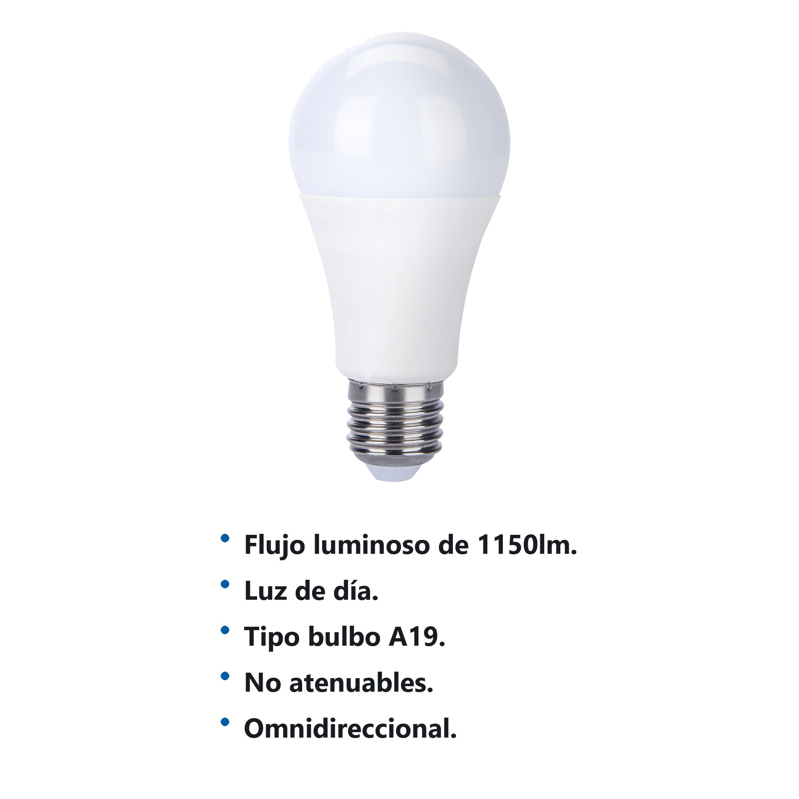Paquete de 4 lámparas de LED tipo bulbo A19, 14 W luz de día Foy - Imagen 2