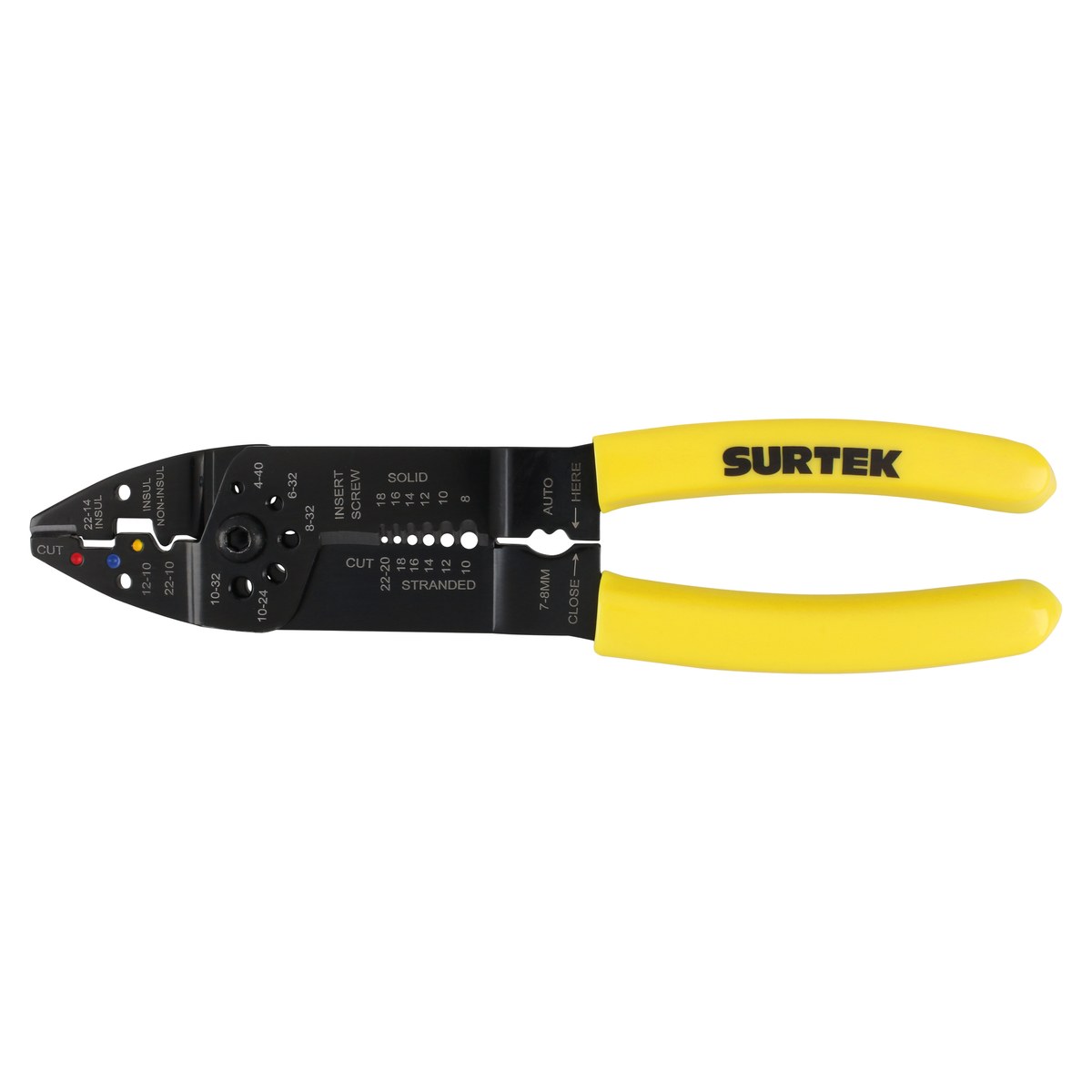 Pinza pelacable 10-24 AWG de  9" Surtek - Imagen 4