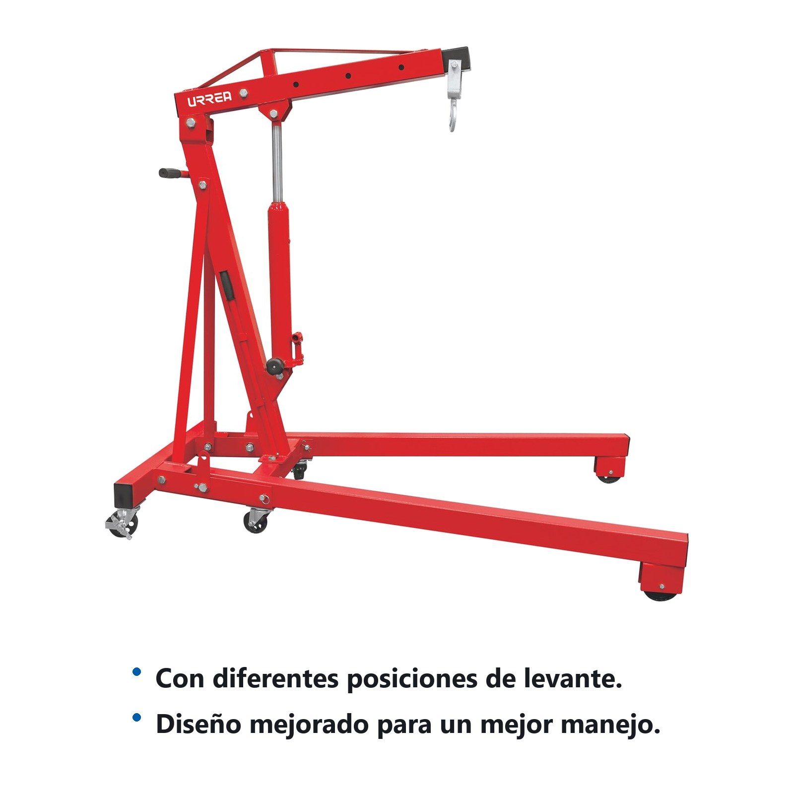 Pluma hidráulica plegable con patas V, 2 ton Urrea - Imagen 2