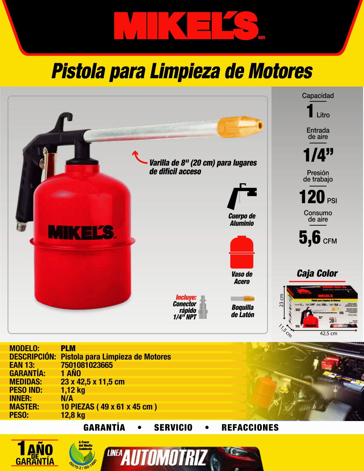 MIKELS PLM Pistola para limpieza de motores - Imagen 4