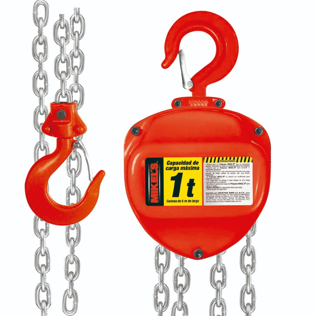 MIKELS PM-16 Polipasto manual (1 ton, cadena 6 mts)