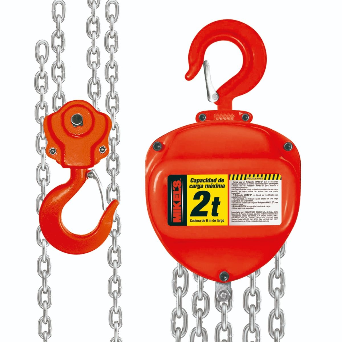MIKELS PM-26 Polipasto manual (2 ton, cadena 6 mts)