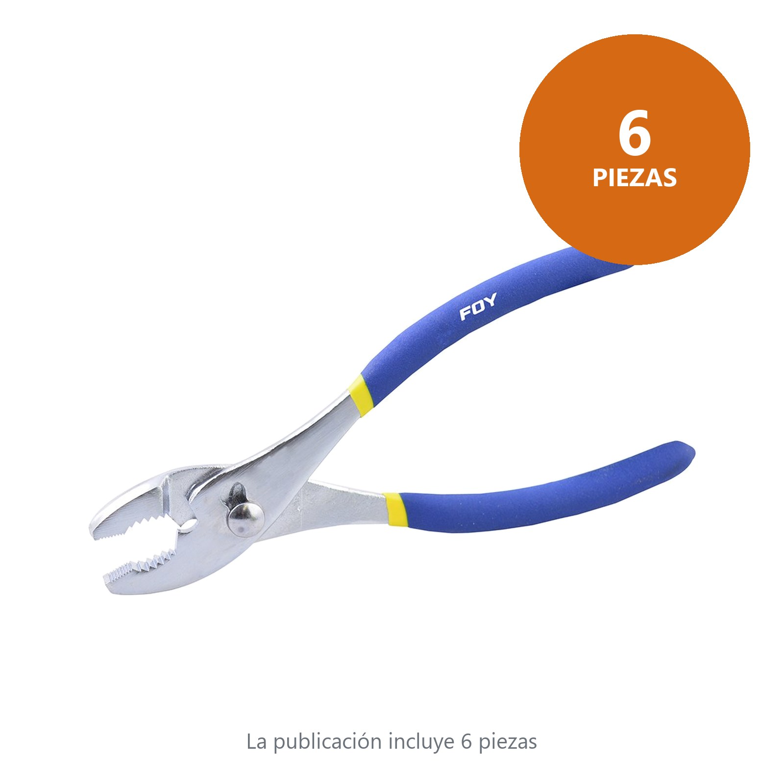 Pinza para mecánico con mango de plastisol de 10" Foy - Imagen 2