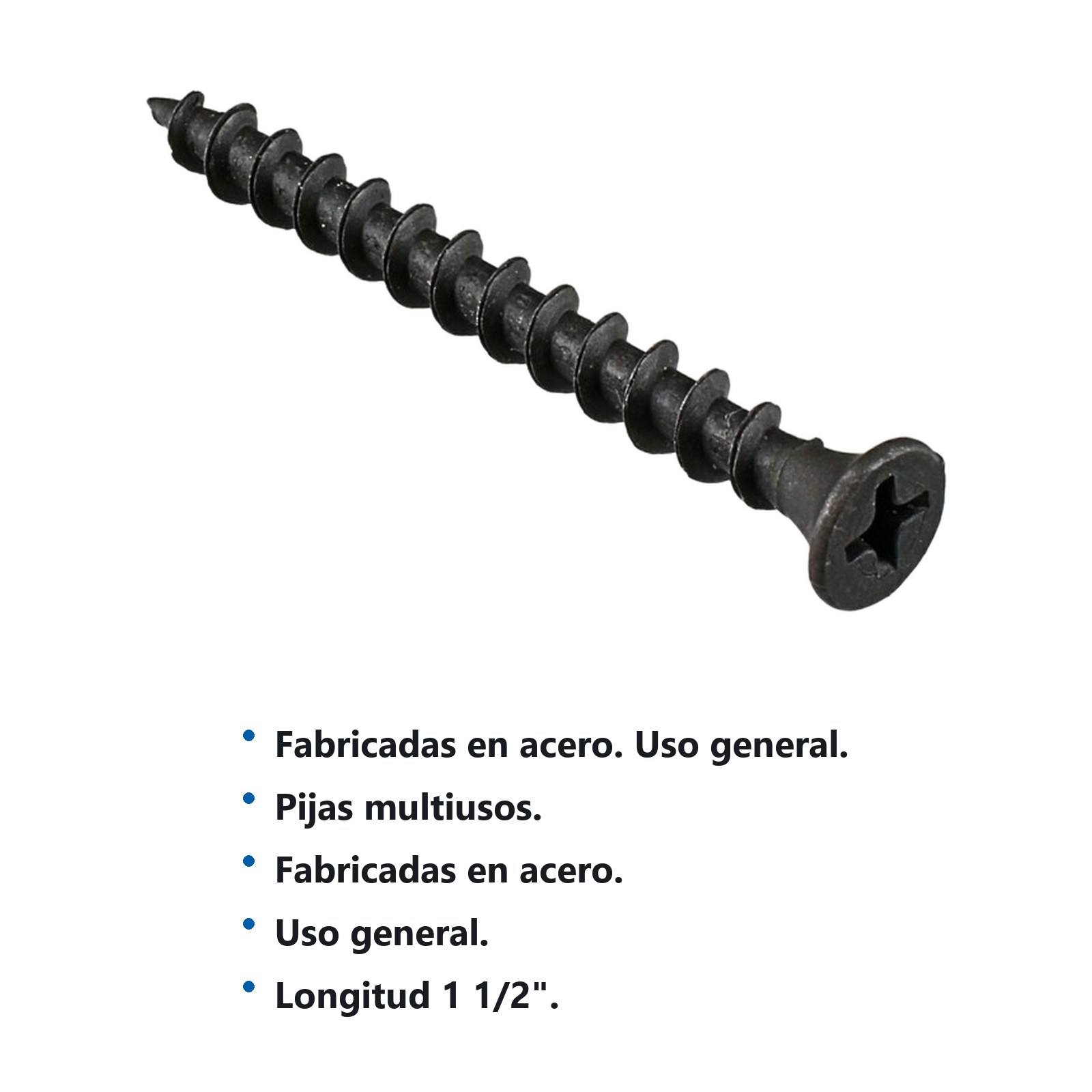 Pija multiusos fosfatizada 1-1/2" x #10, 100 piezas Surtek - Imagen 2
