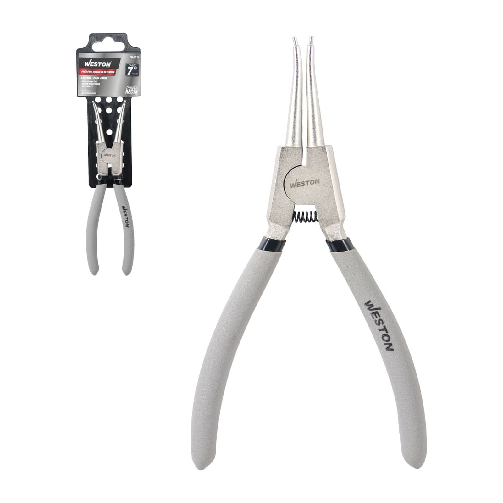 Pinzas con Punta Recta para Anillos Exteriores 7" Weston