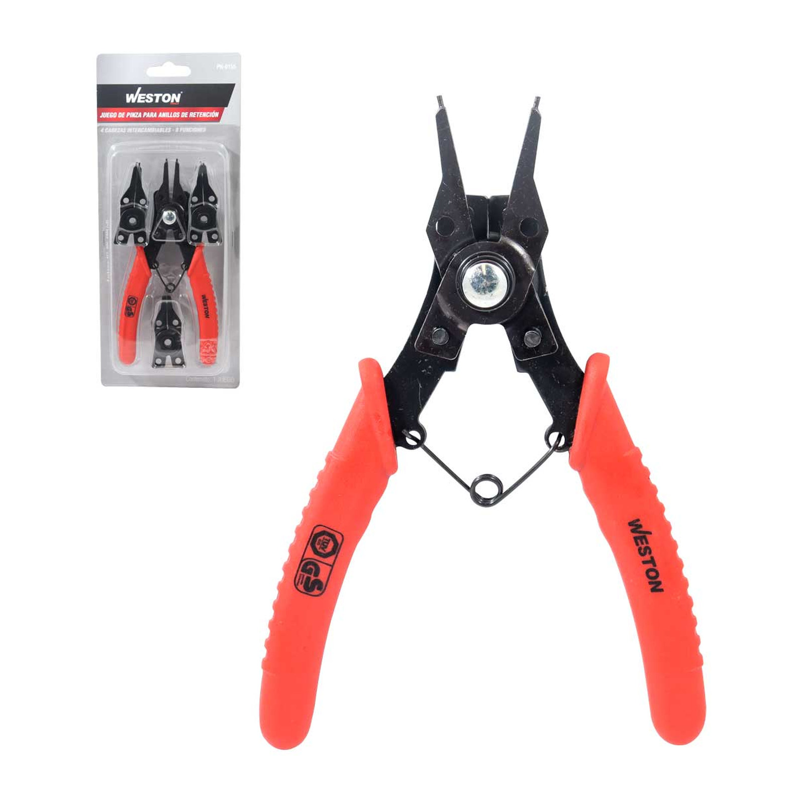 Juego de Pinzas para Anillos con 4 Cabezas Intercambiables Weston