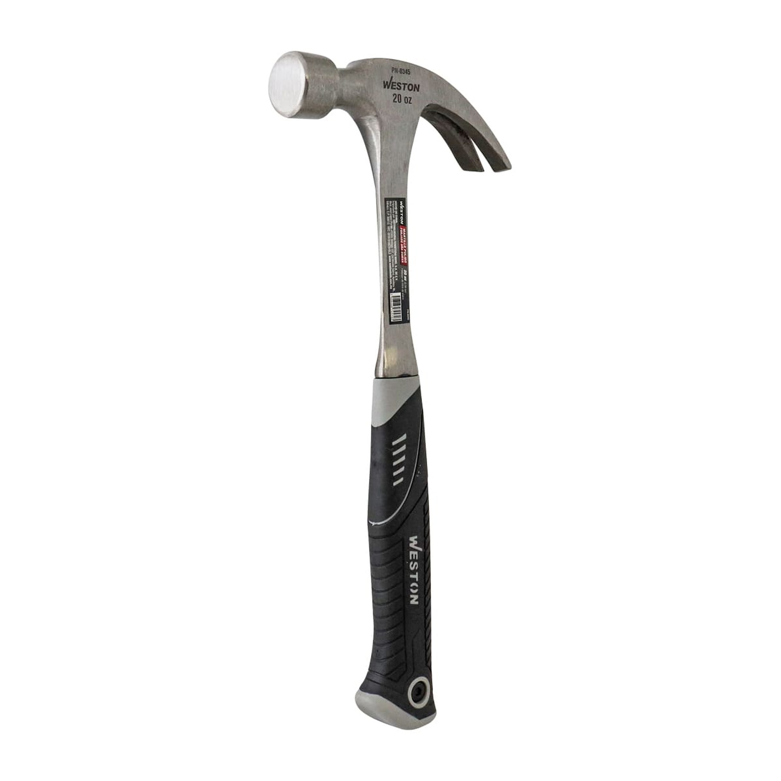 Martillo Pulido Forjado Uña Curva 20 oz Mango 13" Fibra de Vidrio WESTON