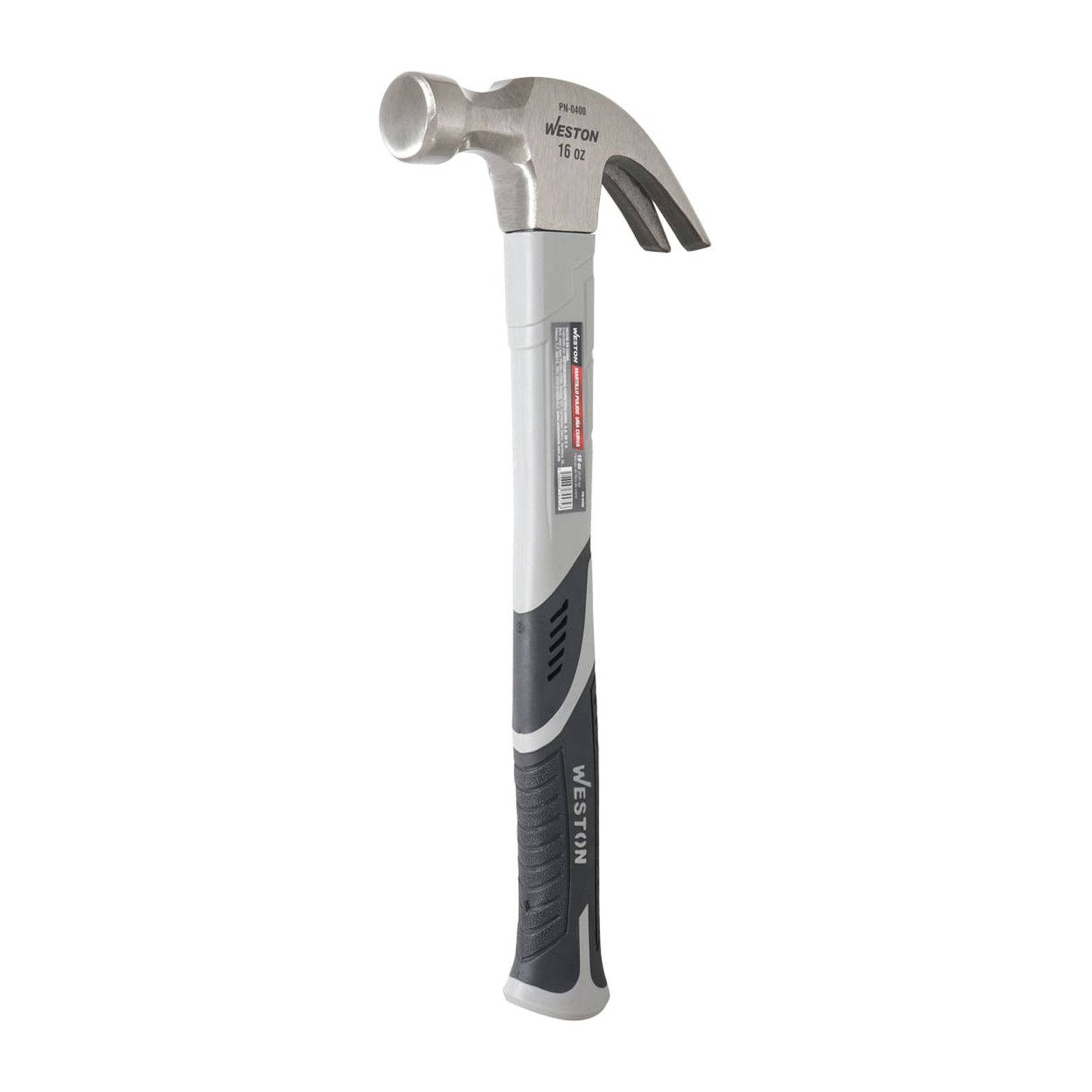 Martillo Pulido Uña Curva 16 oz Mango 13" Fibra de Vidrio Weston