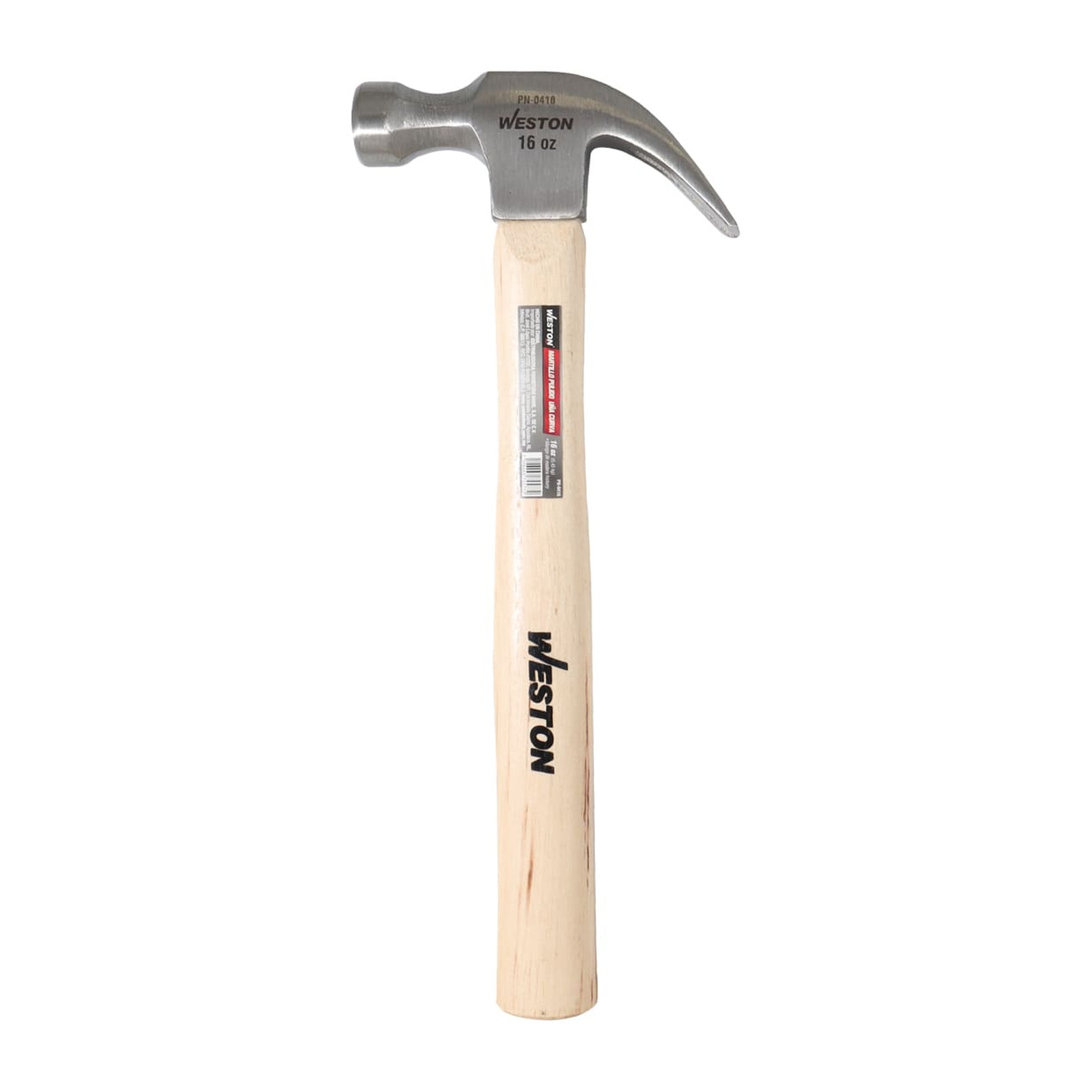 MARTILLO PULIDO UÑA CURVA 16 OZ MANGO 13" DE MADERA HICKORY - Imagen 2