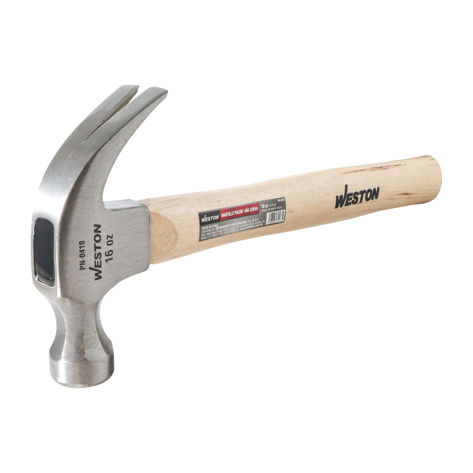 MARTILLO PULIDO UÑA CURVA 16 OZ MANGO 13" DE MADERA HICKORY - Imagen 3