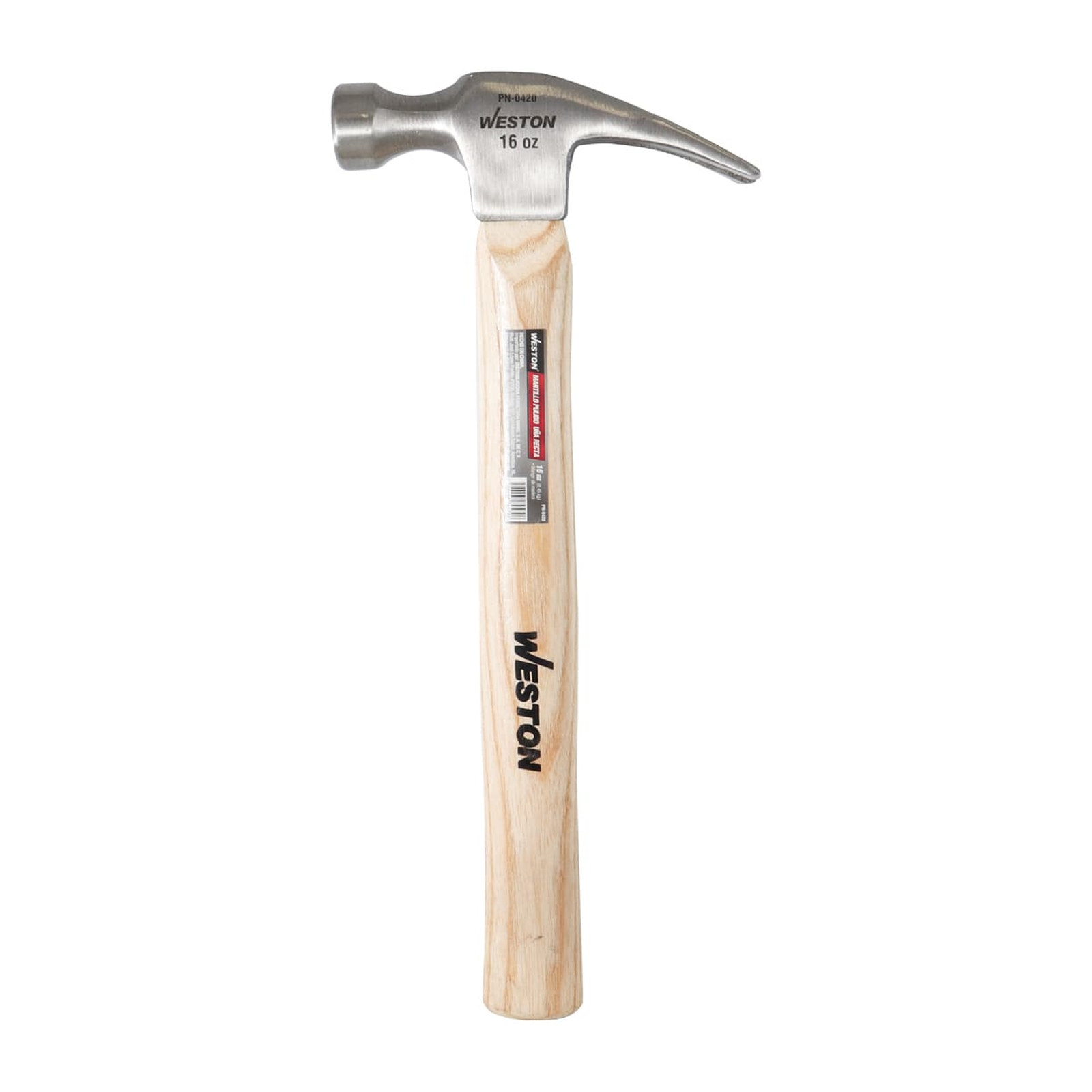 MARTILLO PULIDO UÑA RECTA 16 OZ MANGO 13" DE MADERA - Imagen 2