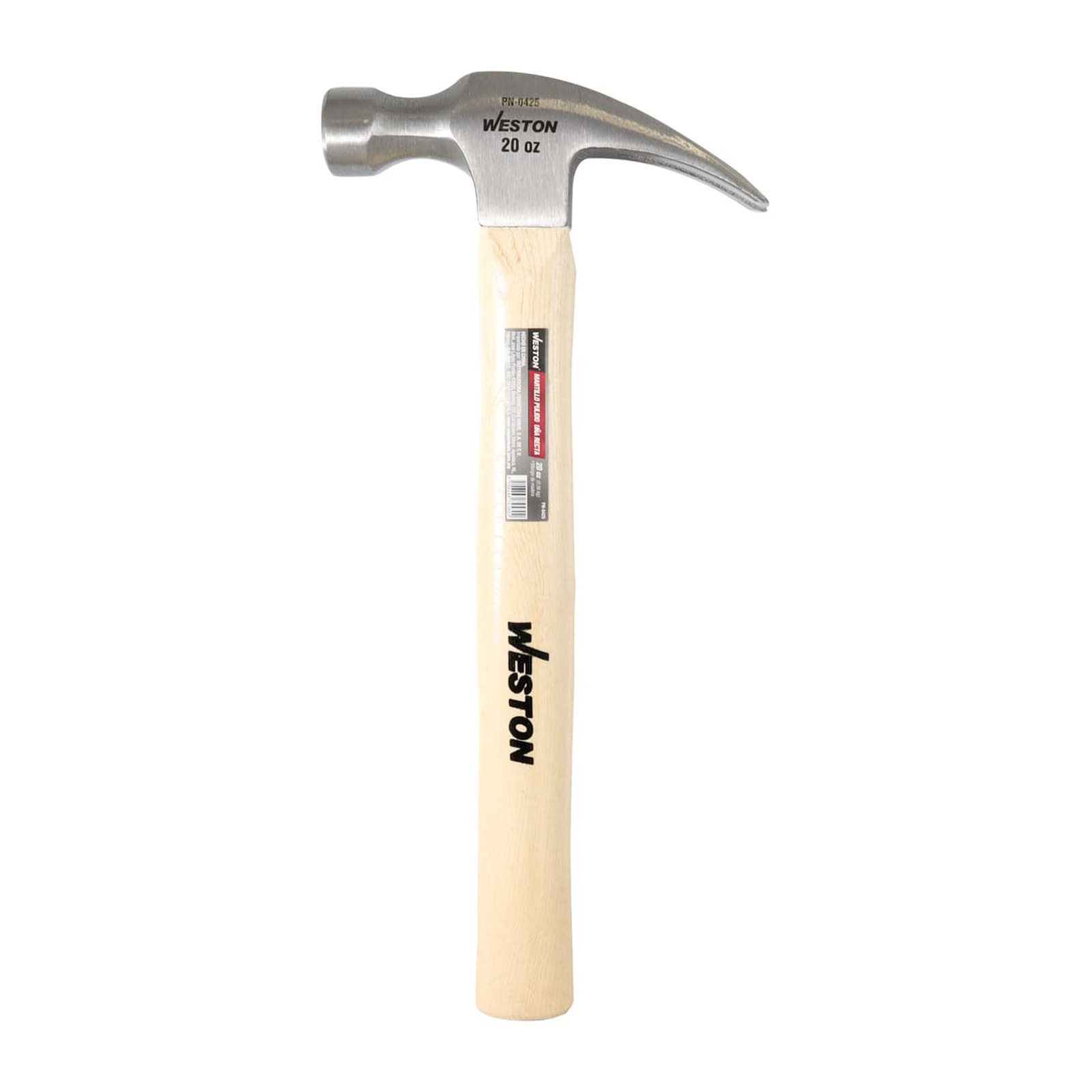 MARTILLO PULIDO UÑA RECTA 20 OZ MANGO 13" DE MADERA - Imagen 2