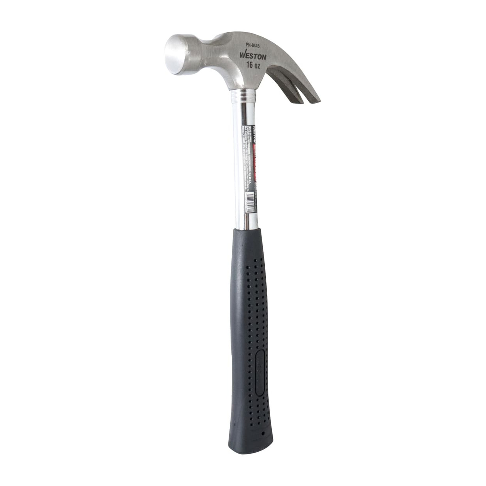 Martillo Pulido Uña Curva 16 oz Mango Tubular 13" con Forro PVC Weston