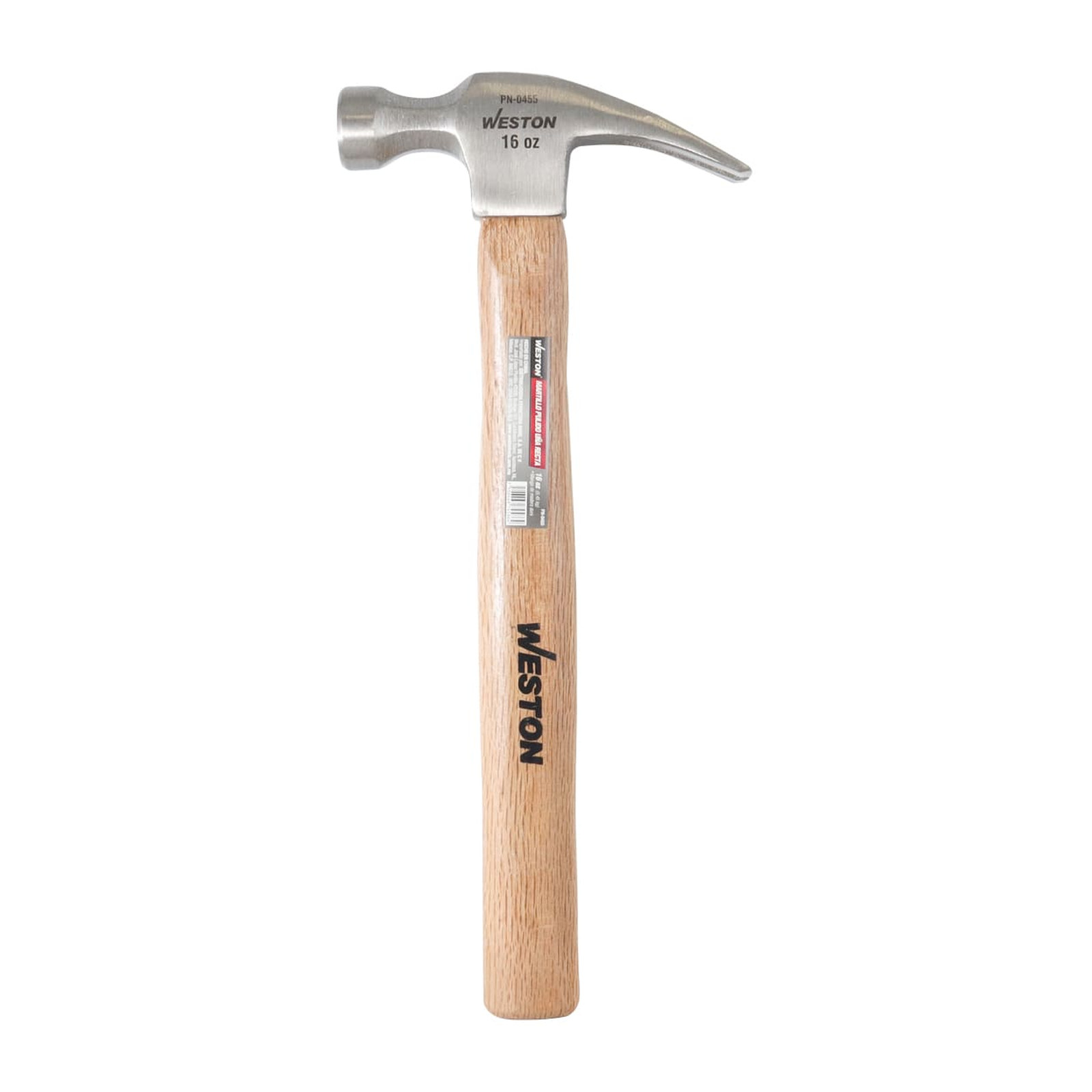 MARTILLO PULIDO UÑA RECTA 16 OZ MANGO 13" DE MADERA DURA - Imagen 2