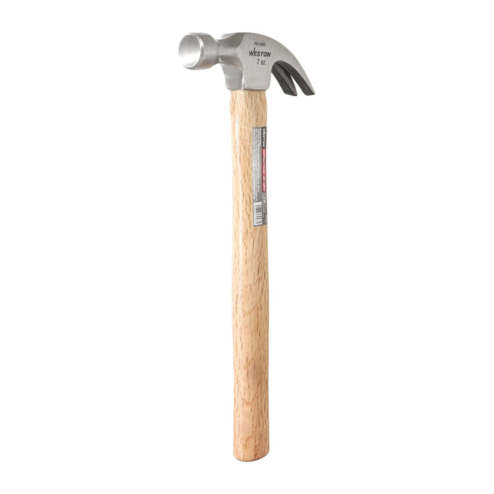 Martillo Pulido de Uña Curva 7 oz con Mango de Madera Dura 11" Weston