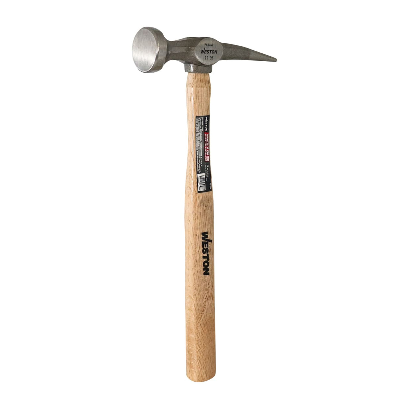 Martillo Pulido Hojalatero Punta Larga Mango 13" de Madera Dura 11 oz Weston