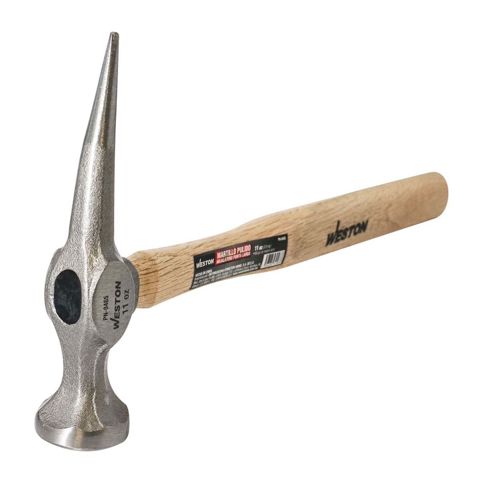 MARTILLO PULIDO HOJALATERO PUNTA LARGA MANGO 13" DE MADERA DURA 11 OZ - Imagen 3