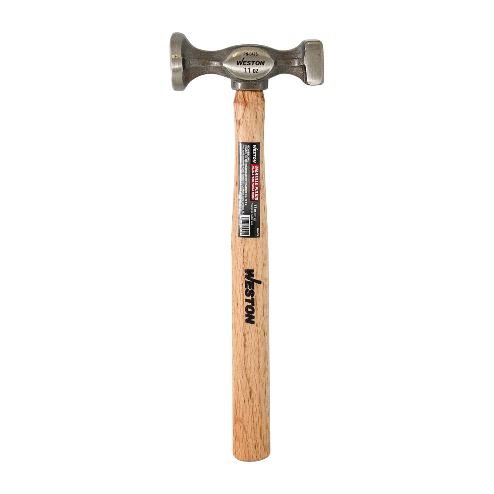 MARTILLO PULIDO HOJALATERO PUNTA DOBLE MANGO 13" DE MADERA DURA 11 OZ - Imagen 2
