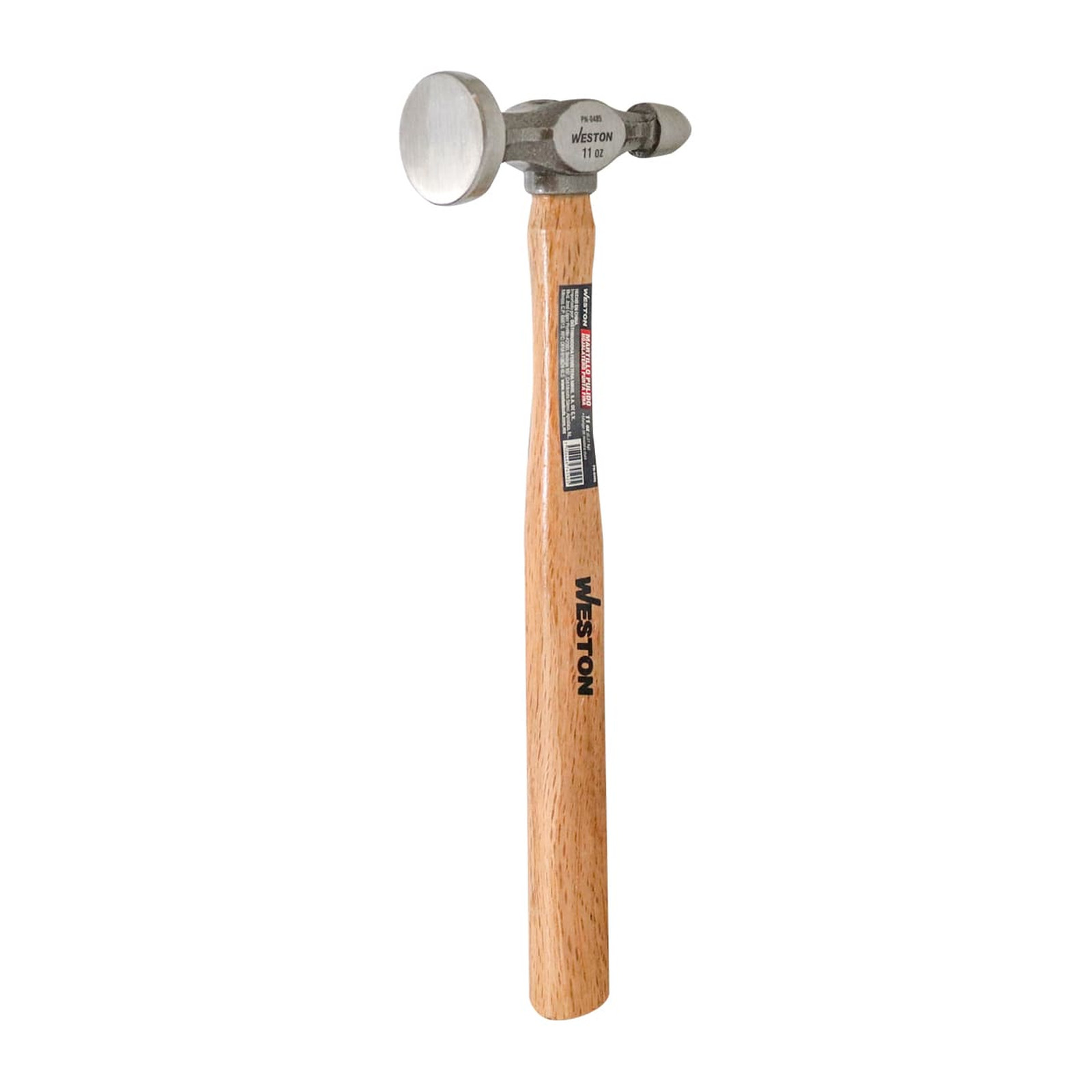 Martillo Hojalatero Pulido Punta Fina Mango de Madera 13" 11 oz WESTON