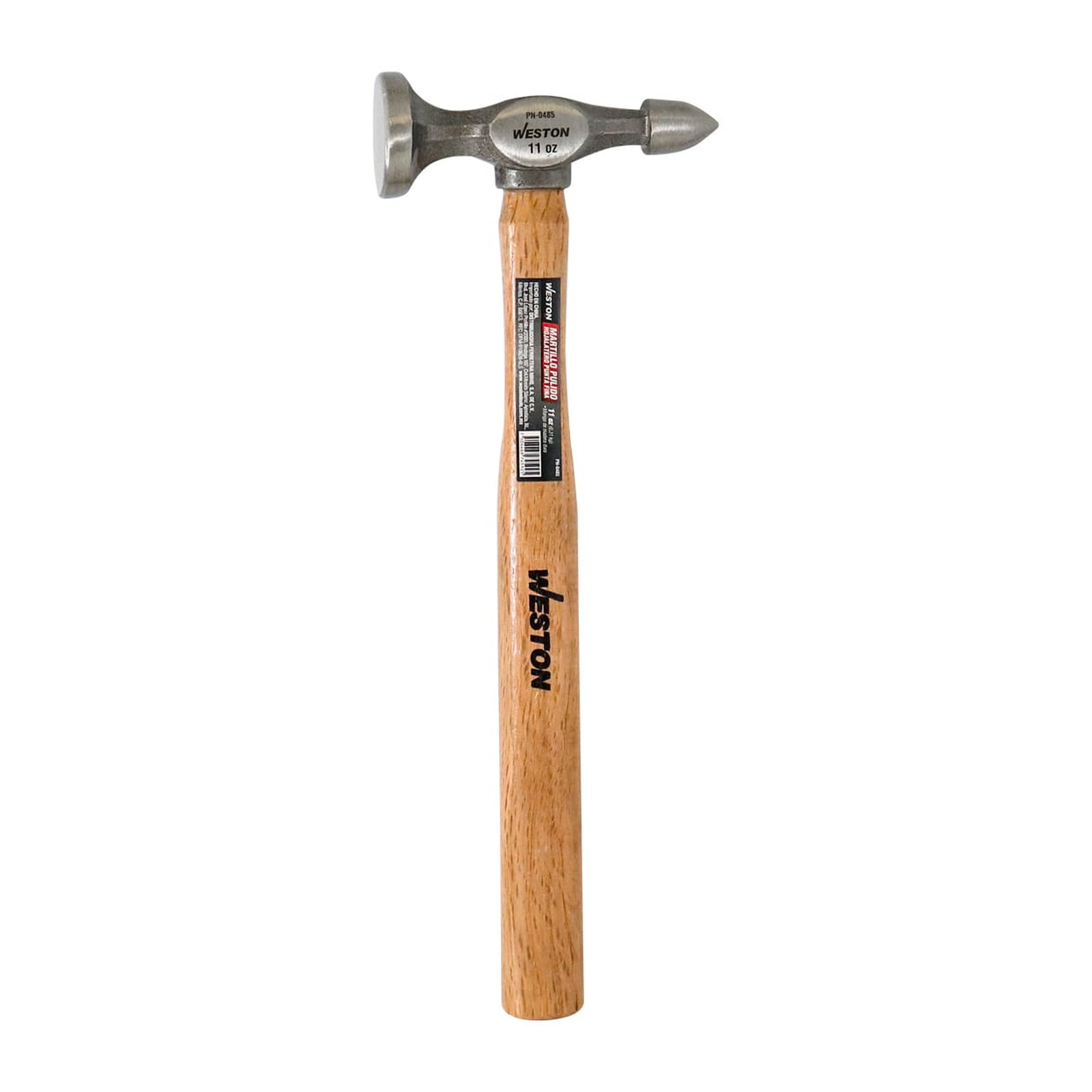 MARTILLO PULIDO HOJALATERO PUNTA FINA MANGO 13" DE MADERA DURA 11 OZ - Imagen 2