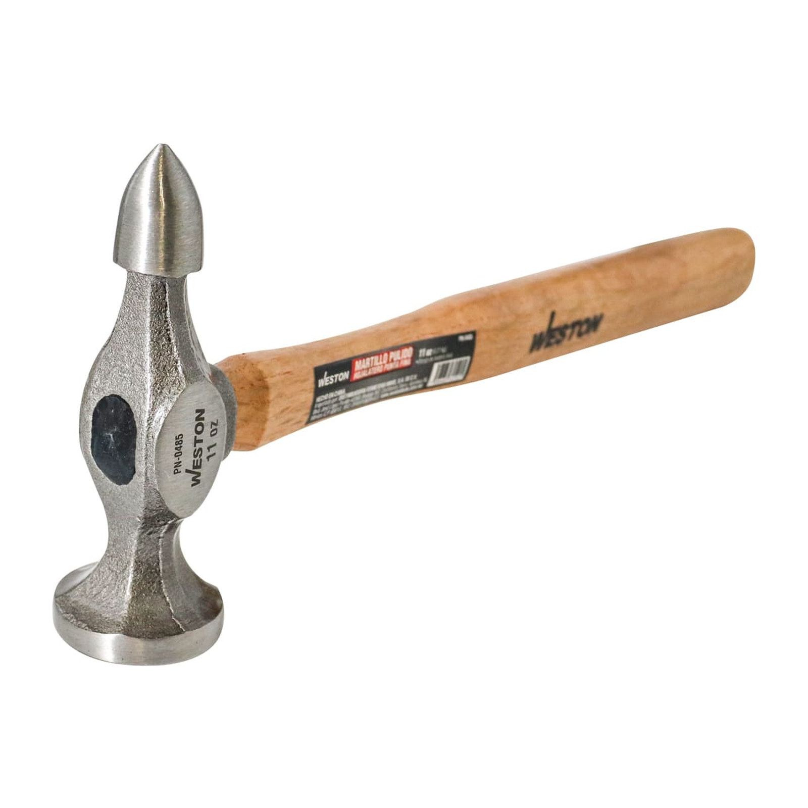MARTILLO PULIDO HOJALATERO PUNTA FINA MANGO 13" DE MADERA DURA 11 OZ - Imagen 3