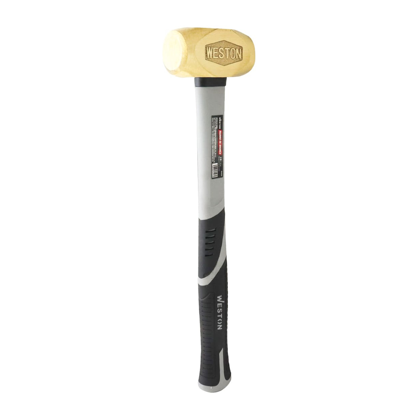 Marro Semipulido de Bronce 3 lb con Mango de Fibra de Vidrio 15" Weston