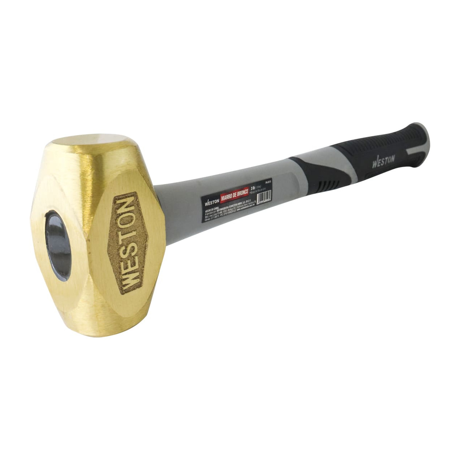 MARRO SEMIPULIDO DE BRONCE 3 LB MANGO 15" DE FIBRA DE VIDRIO - Imagen 3
