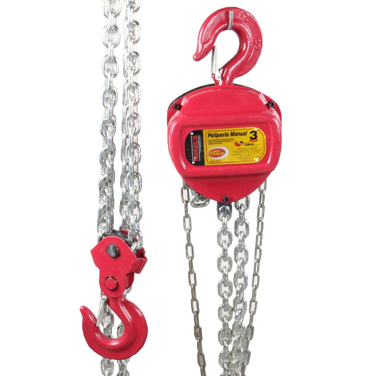 MIKELS POLM-3 Polipasto manual (3 ton, cadena 3 mts) - Imagen 3