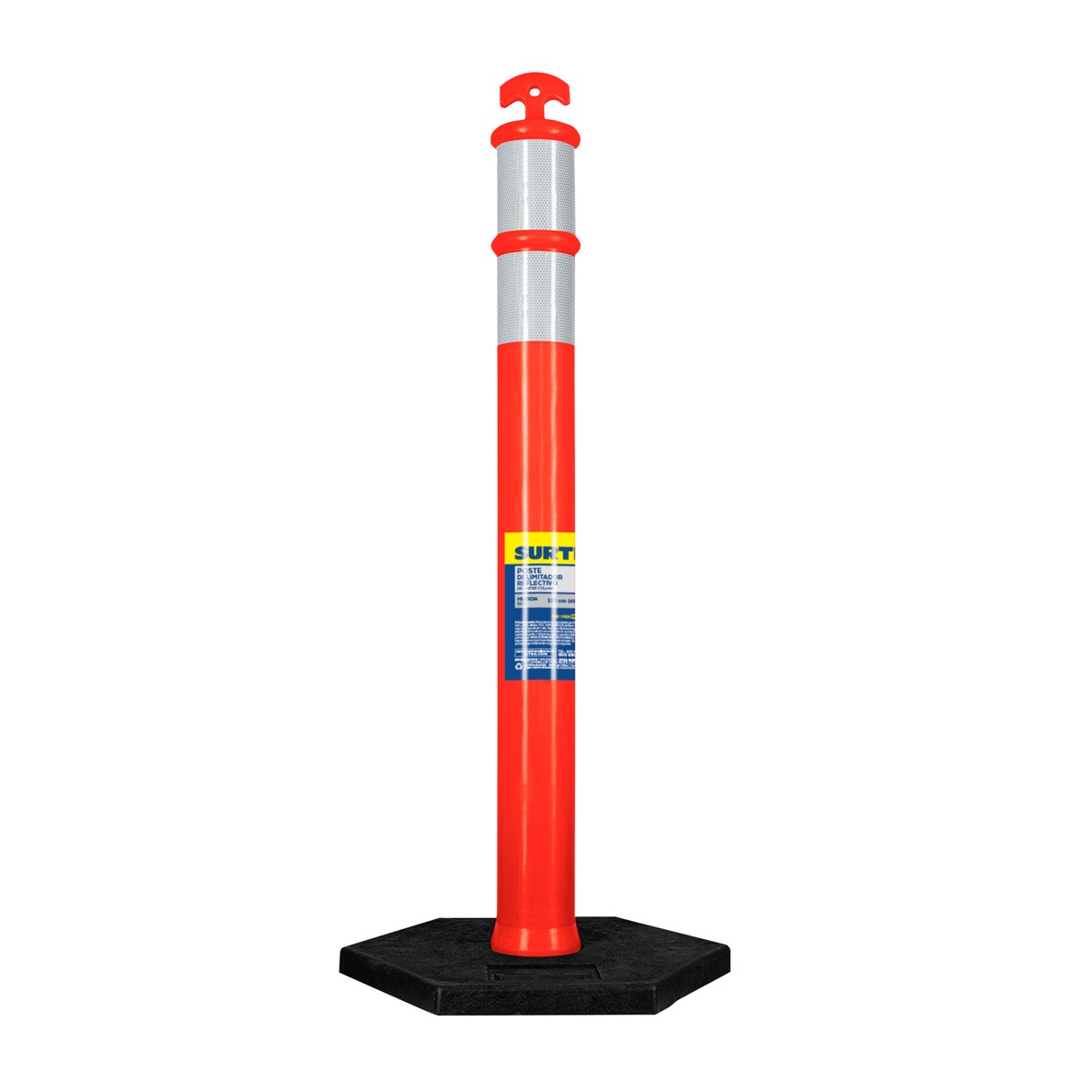 Poste delimitador con base y reflejante, 115 cm Surtek - Imagen 2