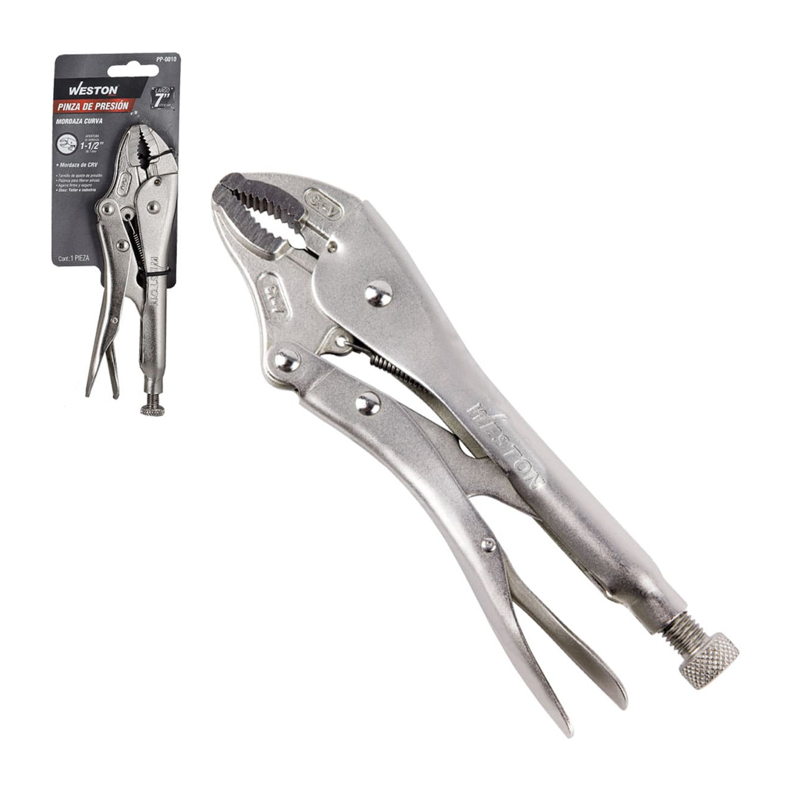 Pinza de Presión con Mordaza Curva CRV 7" WESTON