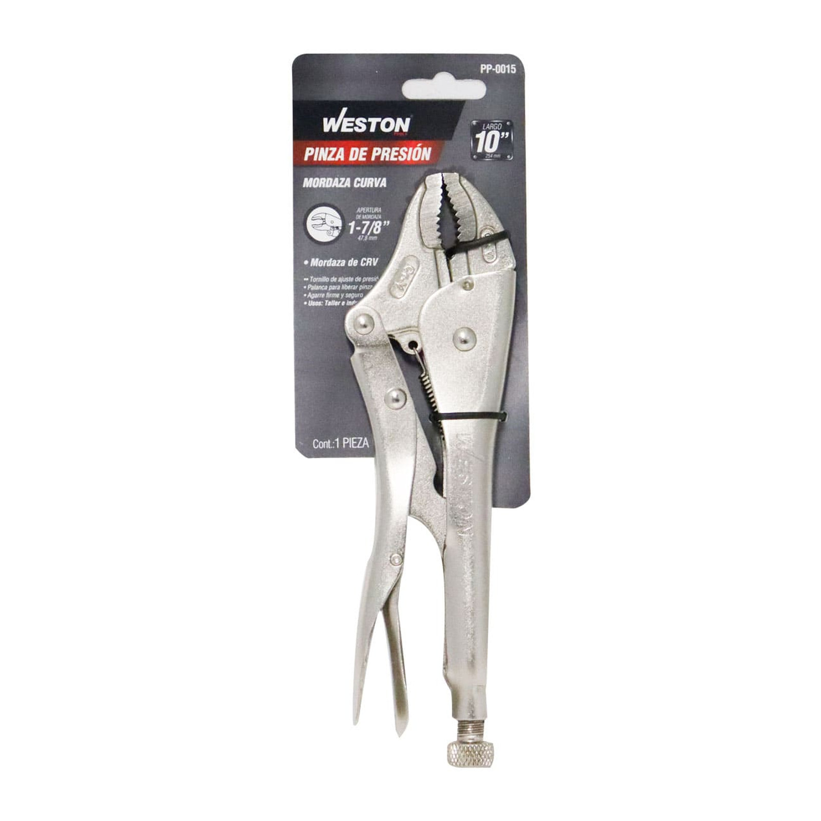 PINZA DE PRESION C/MORDAZA CURVA CRV 10'' (10CR) (CAJA C/6 PZAS - PRECIO X PIEZA) - Imagen 4