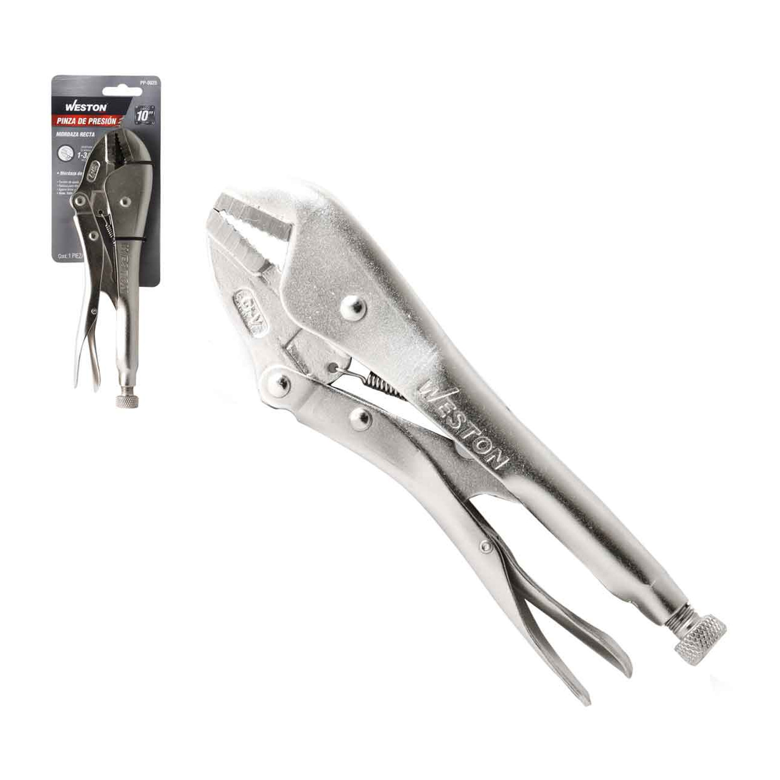 Pinza de Presión con Mordaza Recta CRV 10" WESTON