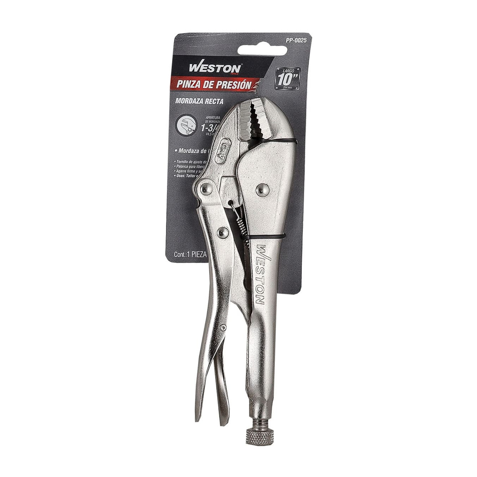 PINZA DE PRESION C/MORDAZA RECTA CRV 10'' (10R) (CAJA C/6 PZAS - PRECIO X PIEZA) - Imagen 4