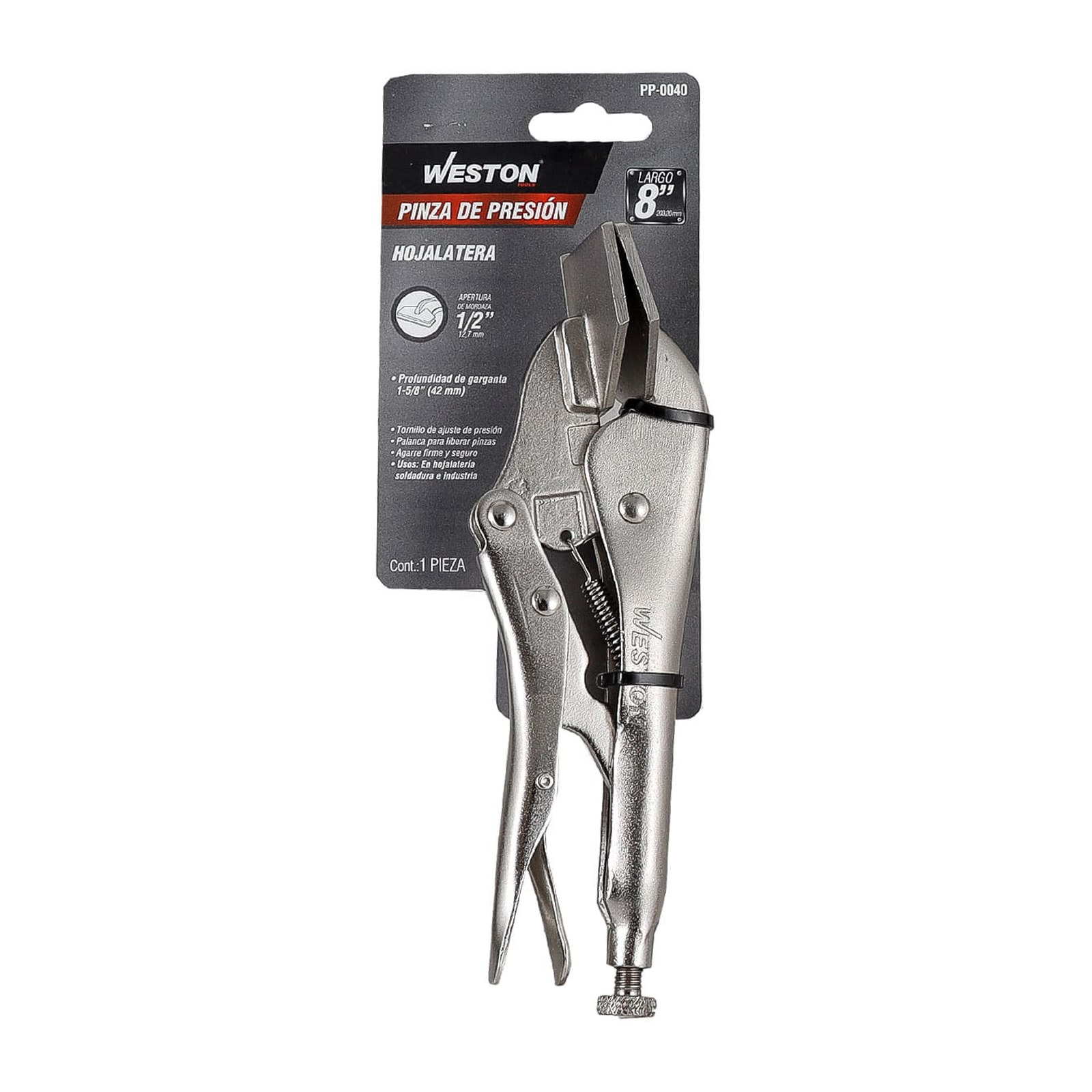 PINZA DE PRESION HOJALATERA 8'' (8R) (CAJA C/3 PZAS - PRECIO X PIEZA) - Imagen 4