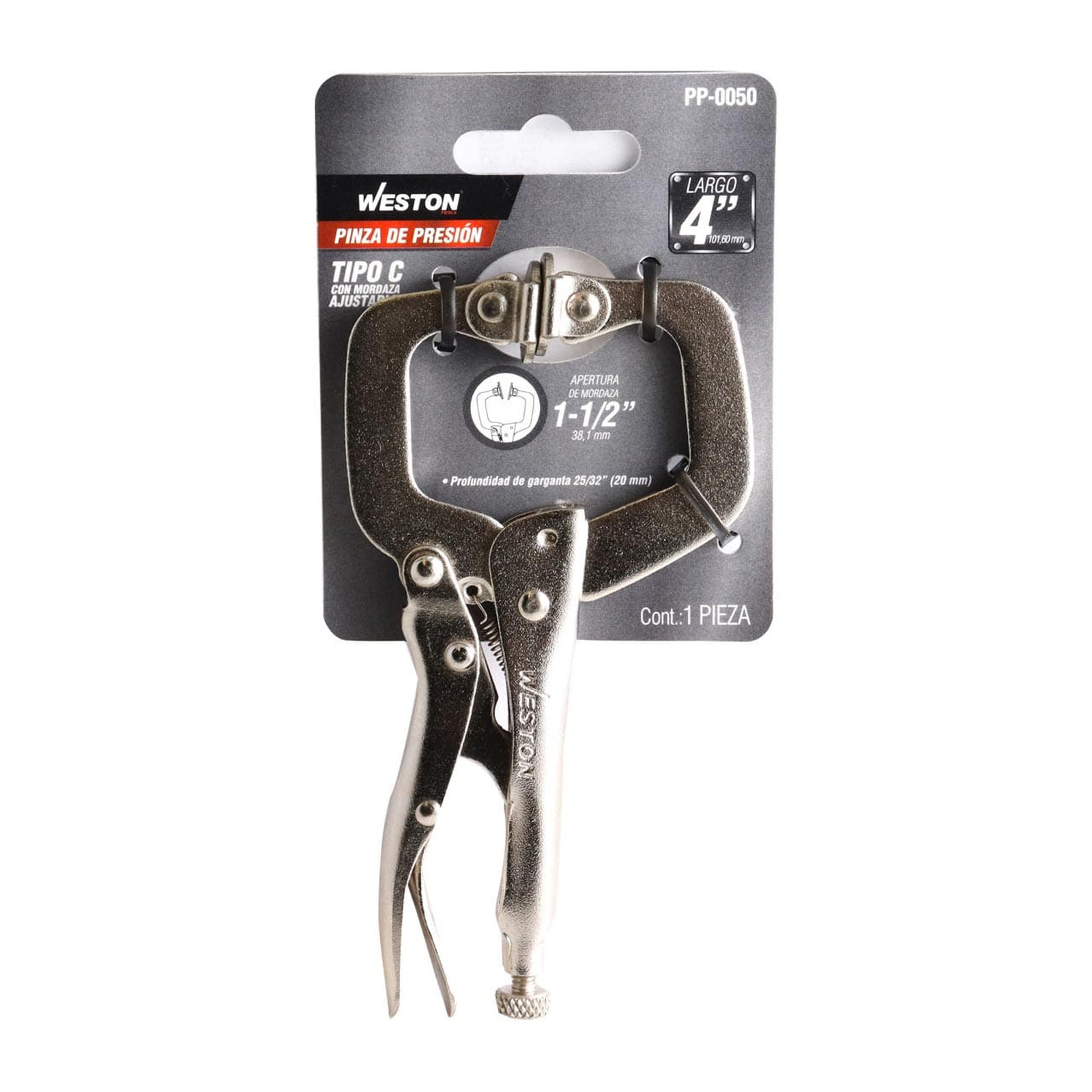 PINZA DE PRESION TIPO C C/MORDAZA AJUSTABLE 4'' (4SP) (CAJA C/6 PZAS - PRECIO X PIEZA) - Imagen 4