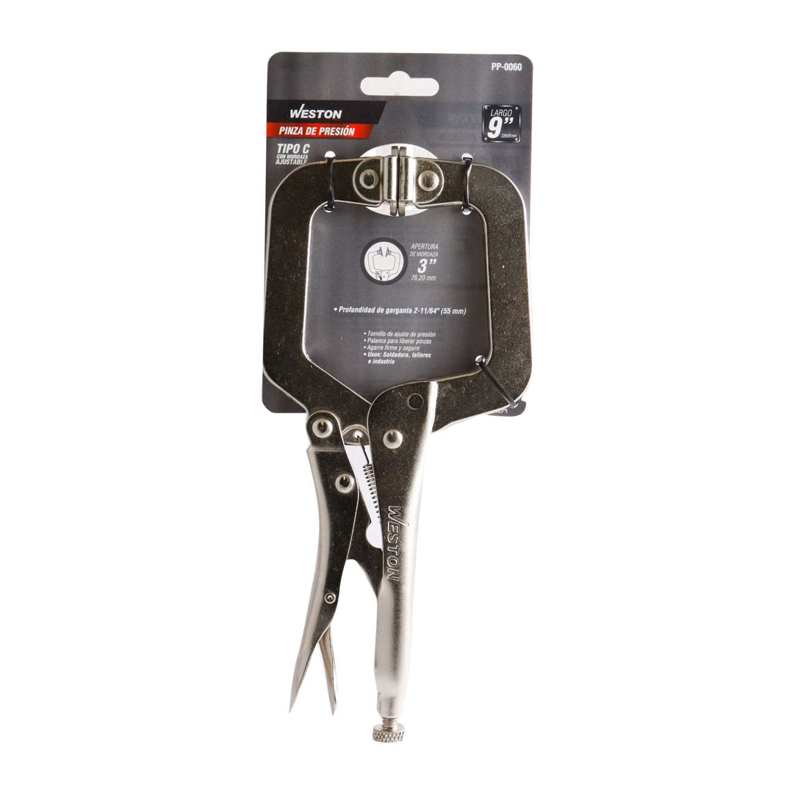 PINZA DE PRESION TIPO C C/MORDAZA AJUSTABLE 9'' (9SP) (CAJA C/6 PZAS - PRECIO X PIEZA) - Imagen 4