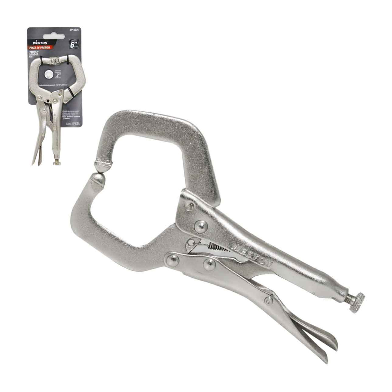 Pinza de Presión Tipo C con Mordaza Fija 6" WESTON