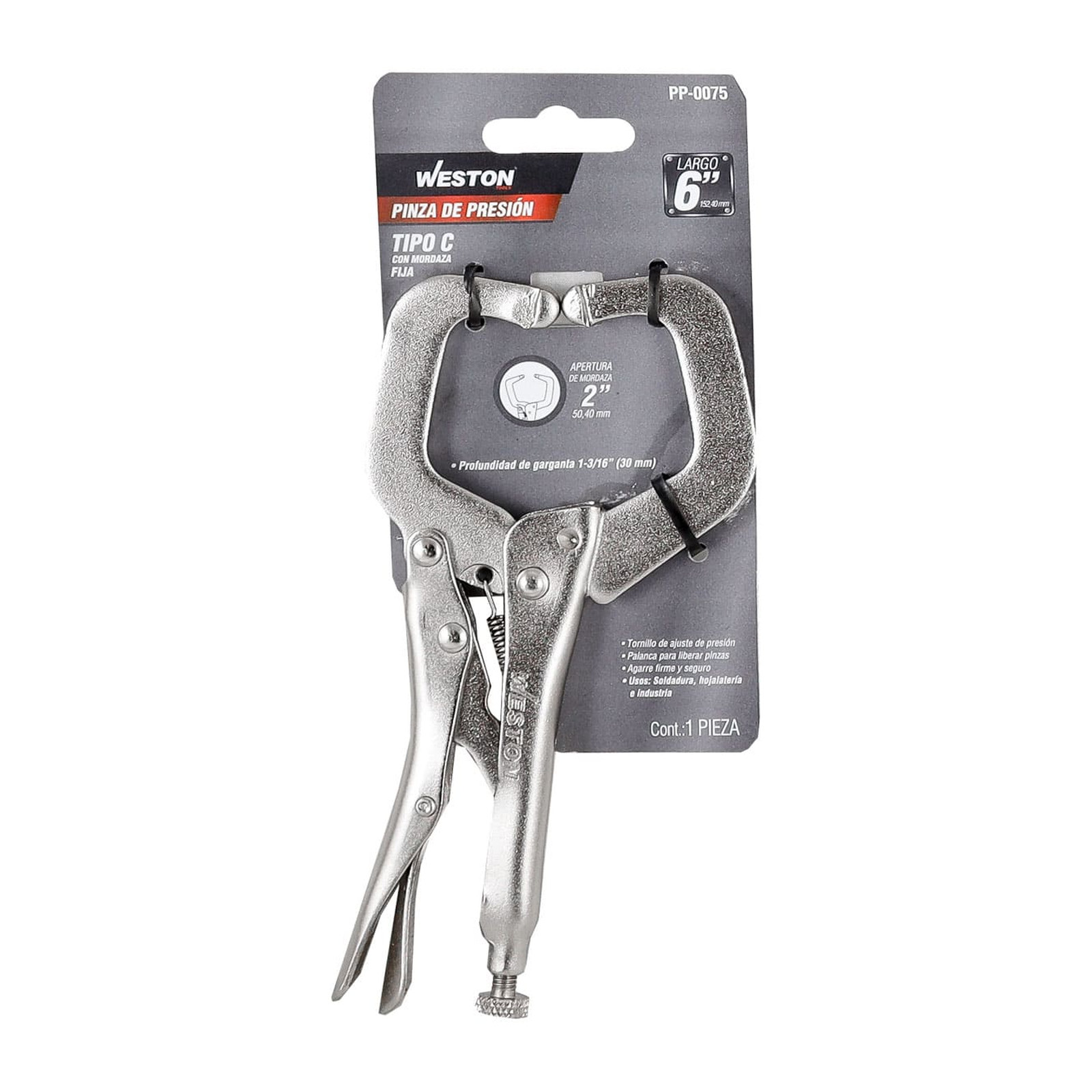PINZA DE PRESION TIPO C C/MORDAZA FIJA 6'' (6R) (CAJA C/6 PZAS - PRECIO X PIEZA) - Imagen 4