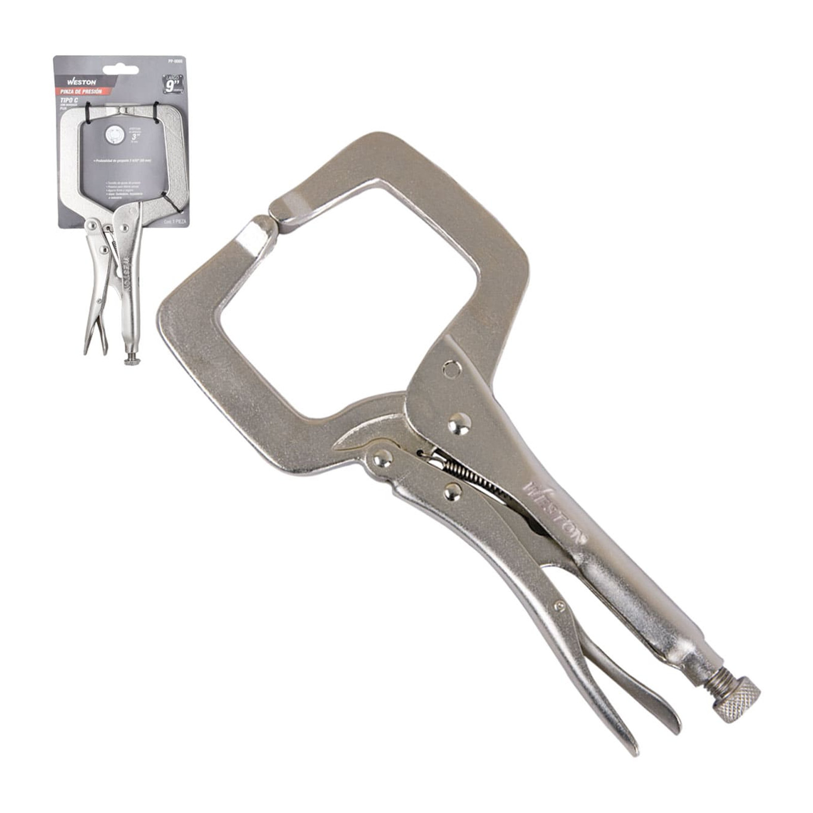Pinza de Presión Tipo C con Mordaza Fija 9" Weston