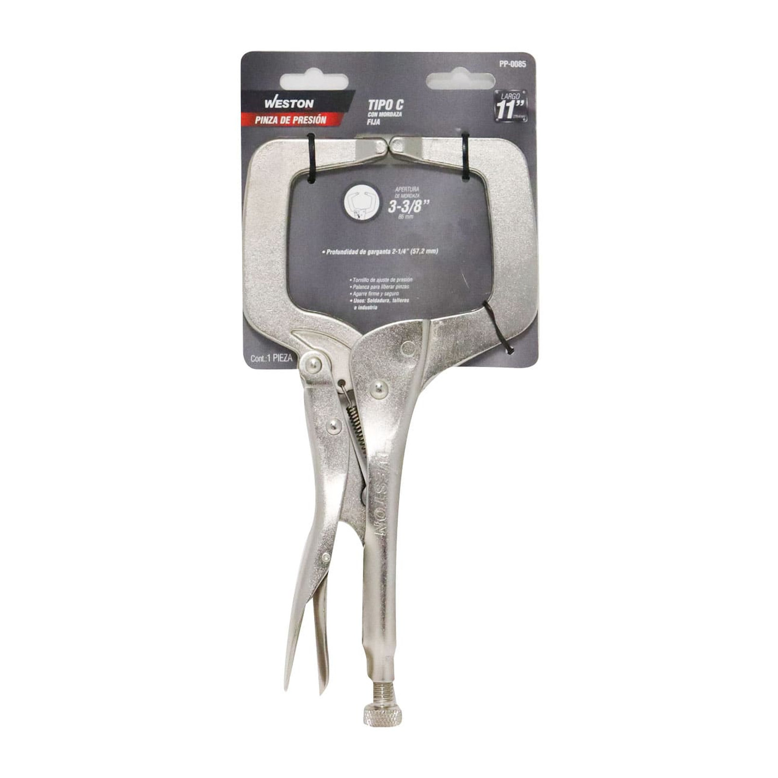 PINZA DE PRESION TIPO C C/MORDAZA FIJA 11'' (11R) (CAJA C/6 PZAS - PRECIO X PIEZA) - Imagen 4