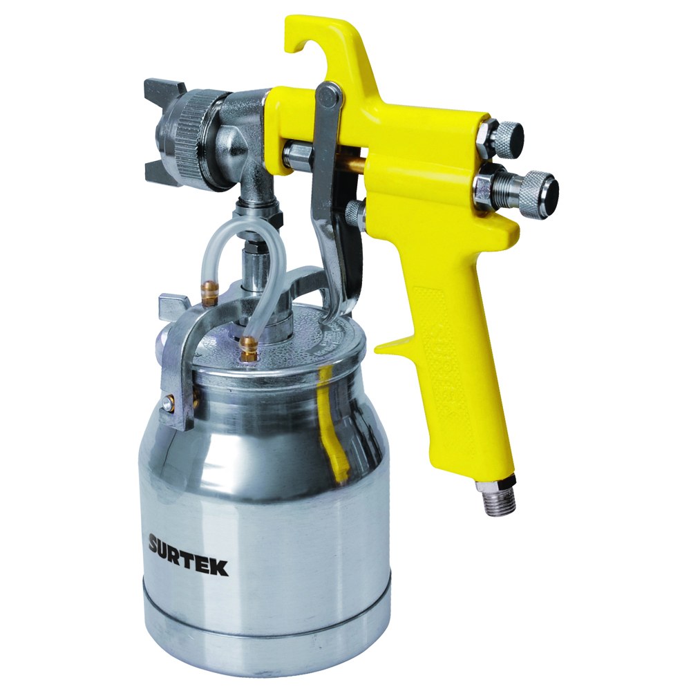 Pistola para pintar con vaso reforzado de alta presión, capacidad 1000 ml, 72 PSI Surtek