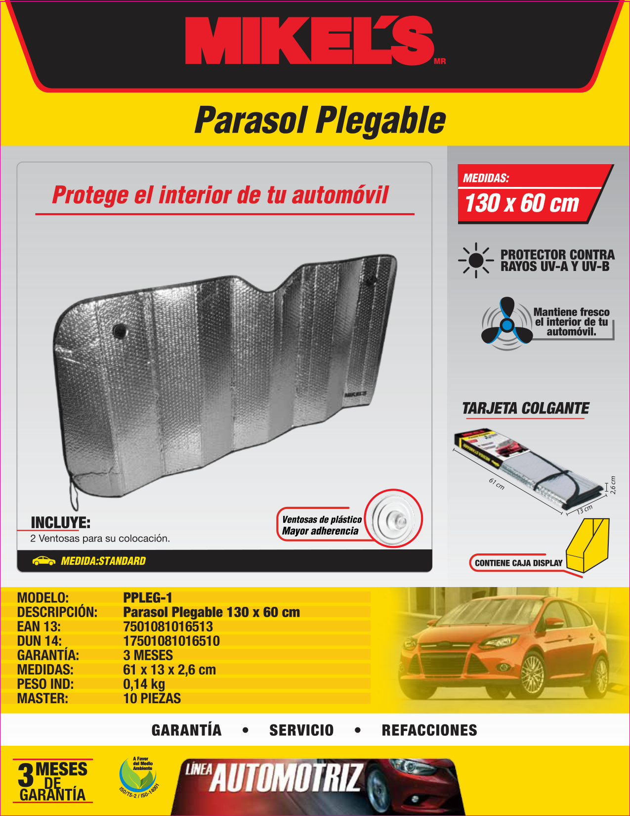 MIKELS PPLEG-1 Parasol (130 x 60 cms) - Imagen 4