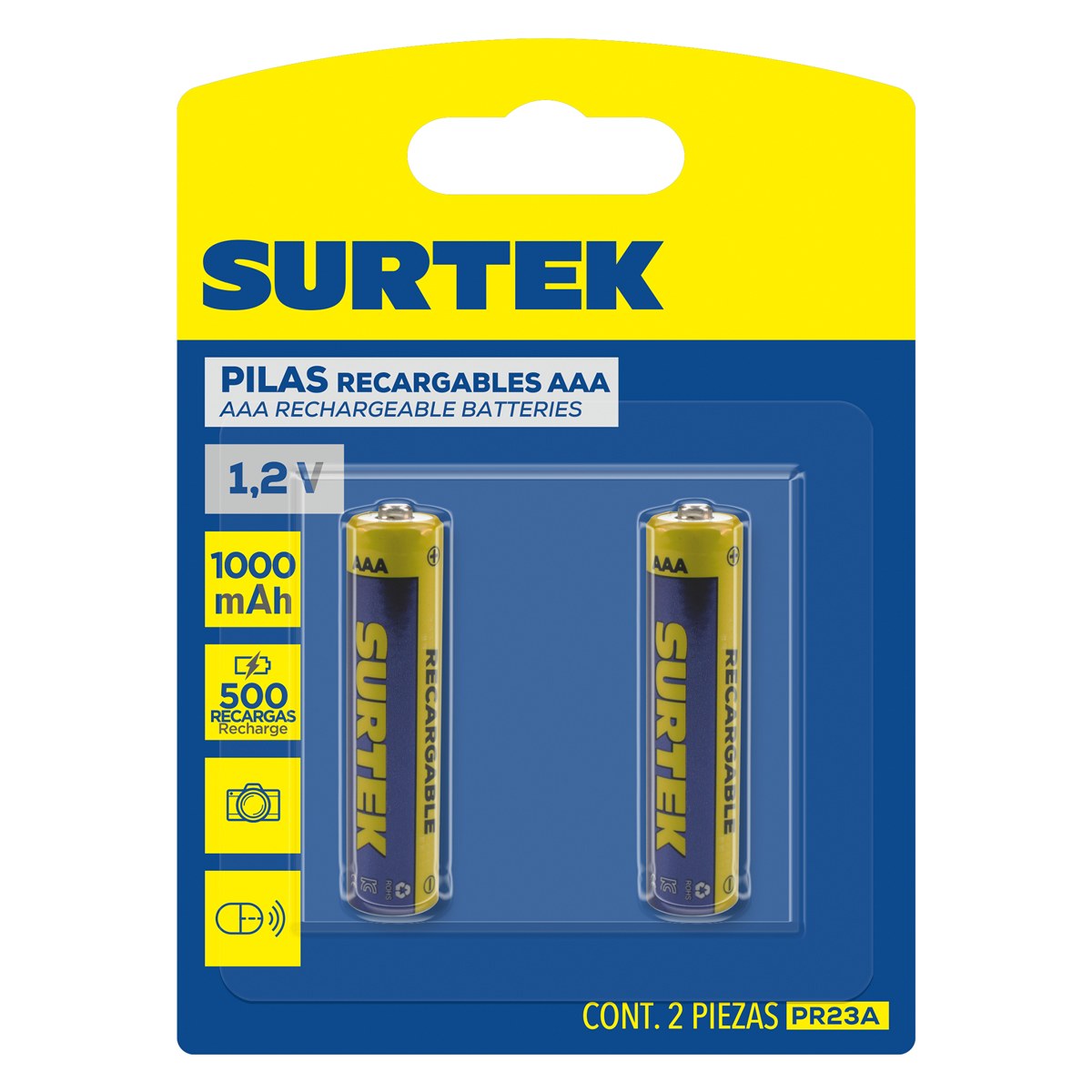 Pila recargable Surtek "AAA", 2 piezas Surtek - Imagen 2