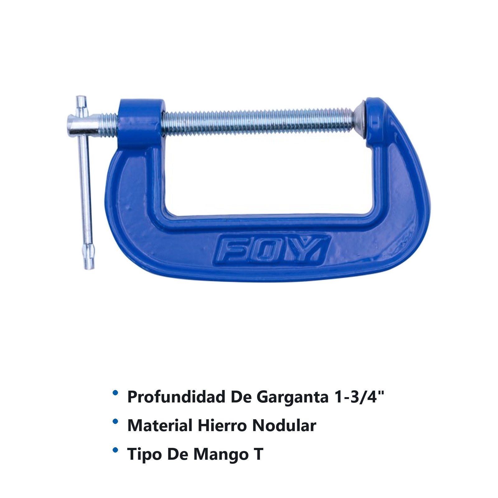 Prensa tipo "C" de hierro nodular 3" Foy - Imagen 2