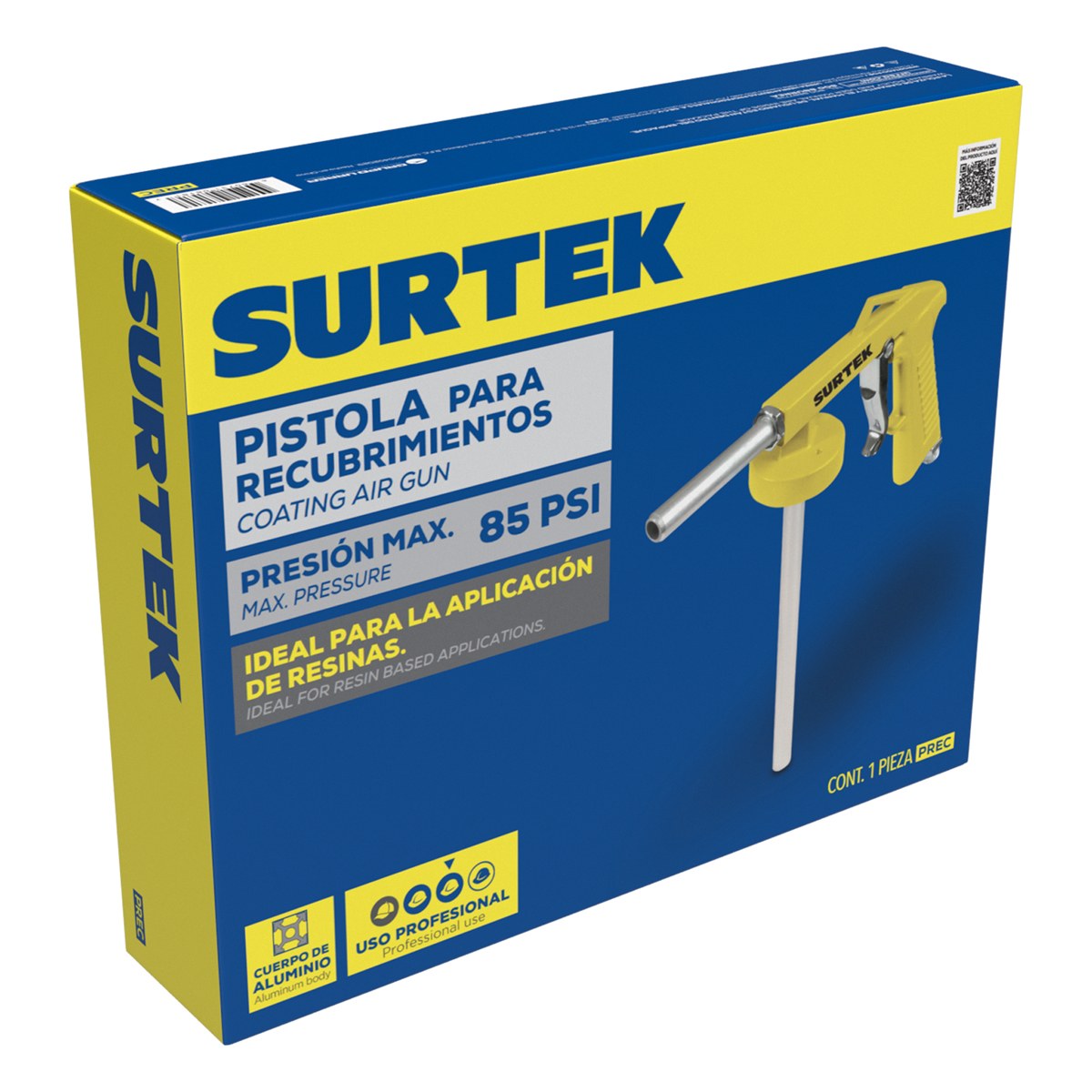 Pistola para recubrimientos 72 PSI Surtek - Imagen 2