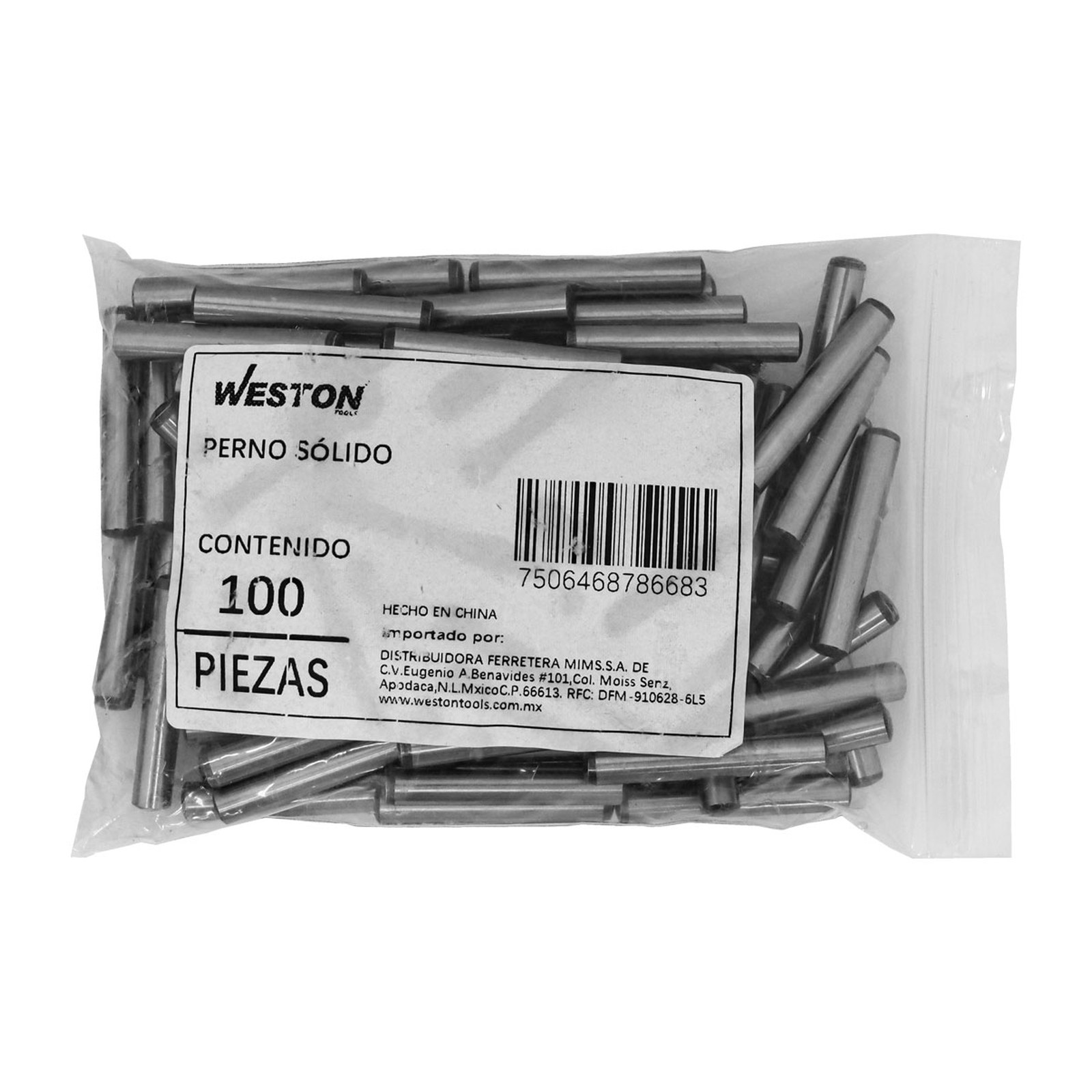 PERNO SOLIDO MILIMETRICO 5 X 12 (BOLSA C/100 PZS) - Imagen 2