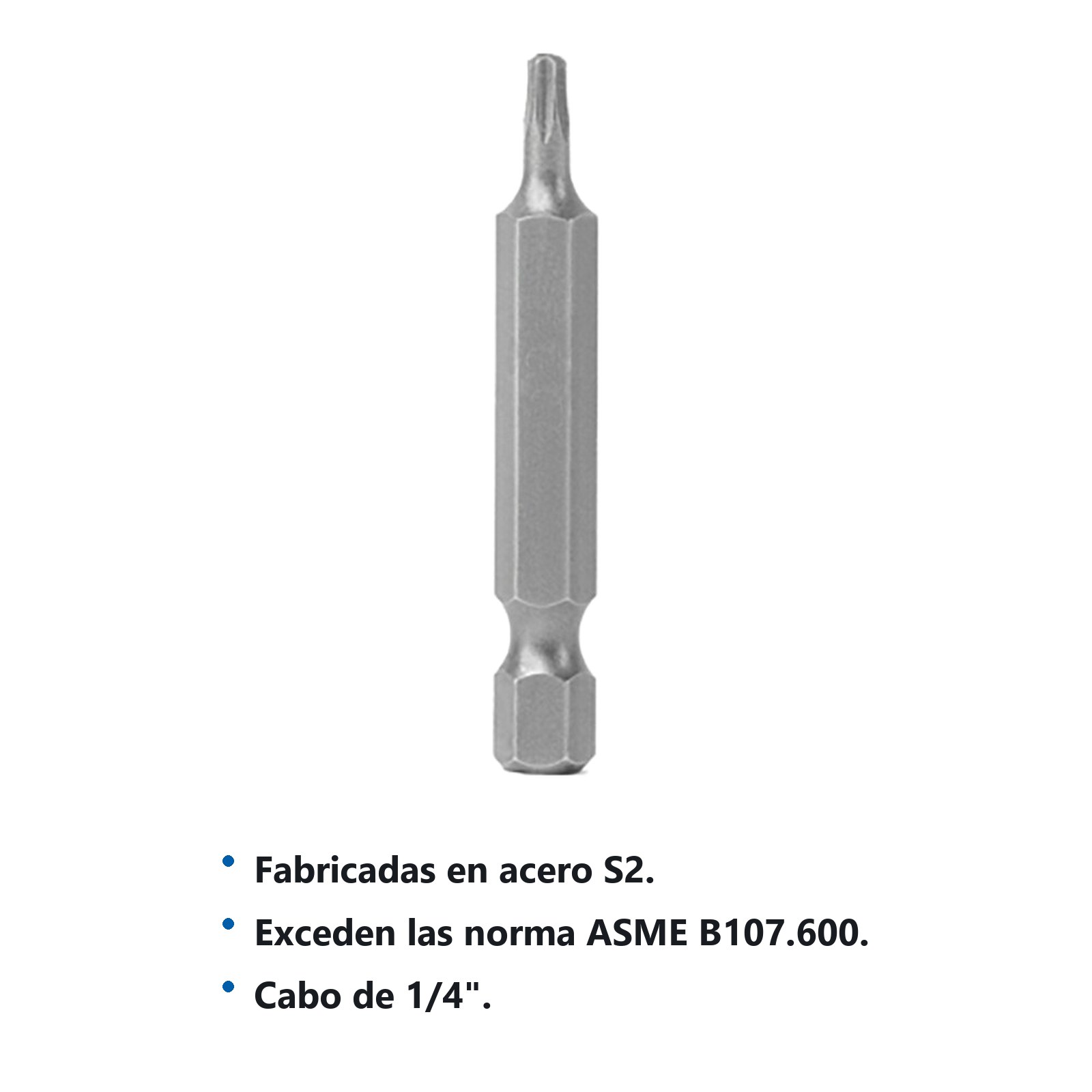 Punta Torx de poder hexágono de 1/4", T30 x 2" 5 piezas Surtek - Imagen 2